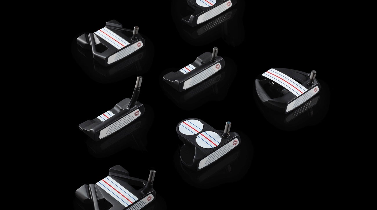 Odyssey's Triple Track design is based on the popular alignment aid found on the company's golf balls. 