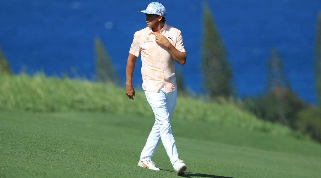 Rickie Fowler turned heads all weekend in Puma's Hawaiian-inspired Island Time collection.