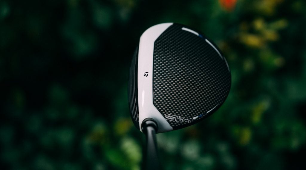 A look at the SIM fairway wood from the address position. 