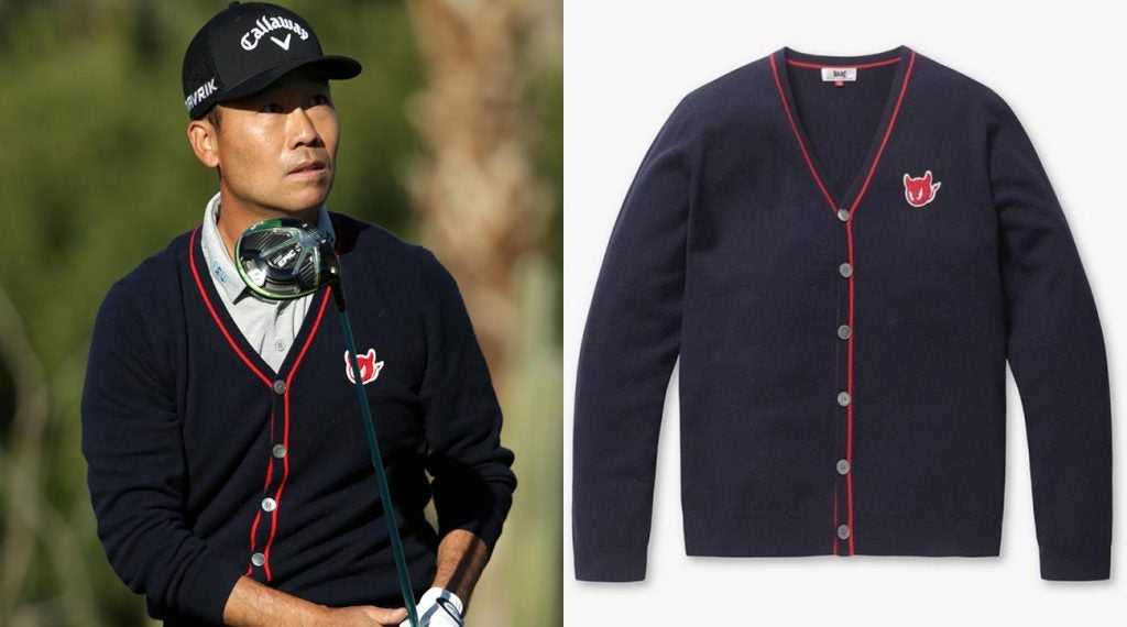 Kevin Na's WAAC Golf cardigan really stood out in the desert this week.