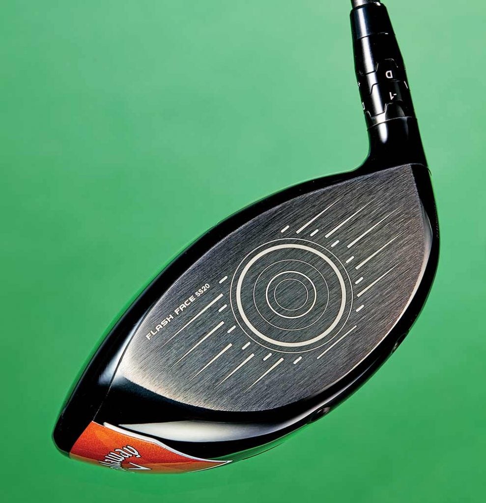 FACE OF THE FUTURE: The AI-engineered clubface of 2019’s top-selling Epic Flash gives way to an even more radical version in the Mavrik driver.