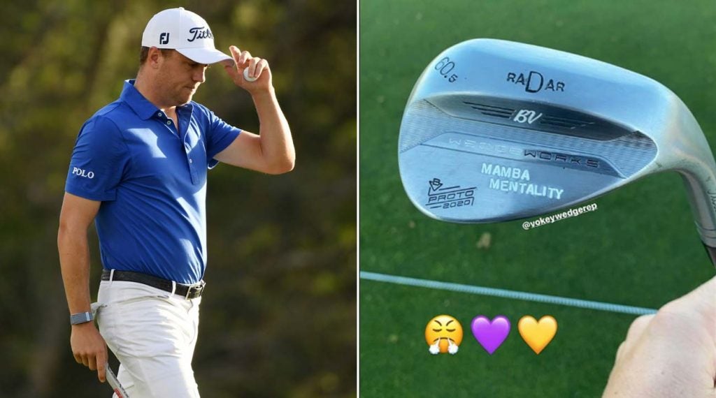Justin Thomas posted a photo of his Kobe Bryant-inspired wedge stamp on Tuesday