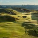 The 16th hole at Old Macdonald at Bandon Dunes is modeled after an Alps template.