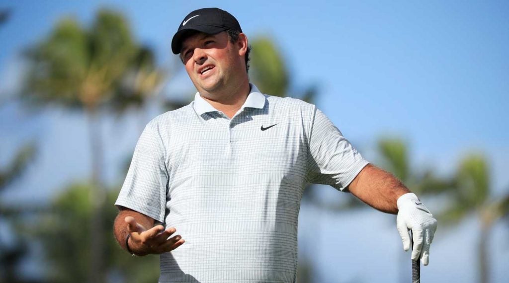 Patrick Reed plays a practice round prior to the 2020 Sony Open.