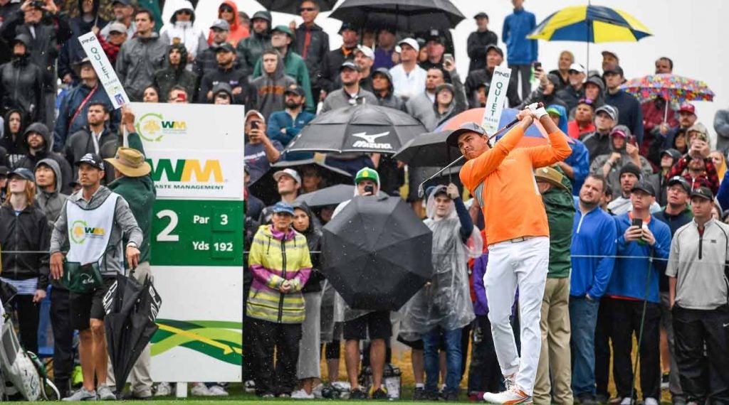 Rickie Fowler won the 2019 Waste Management Phoenix Open by two shots.