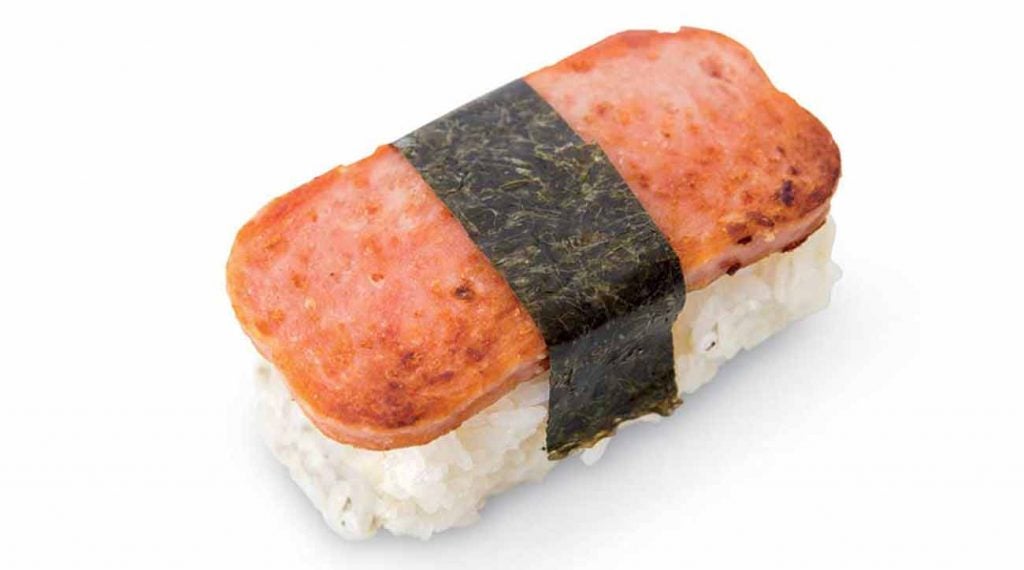 A perfect Spam musubi puts the hot dog to shame.