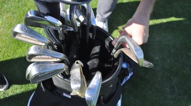 Alex Rodriguez's golf clubs are a sight to behold.