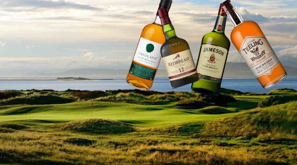 irish whiskey on a golf course