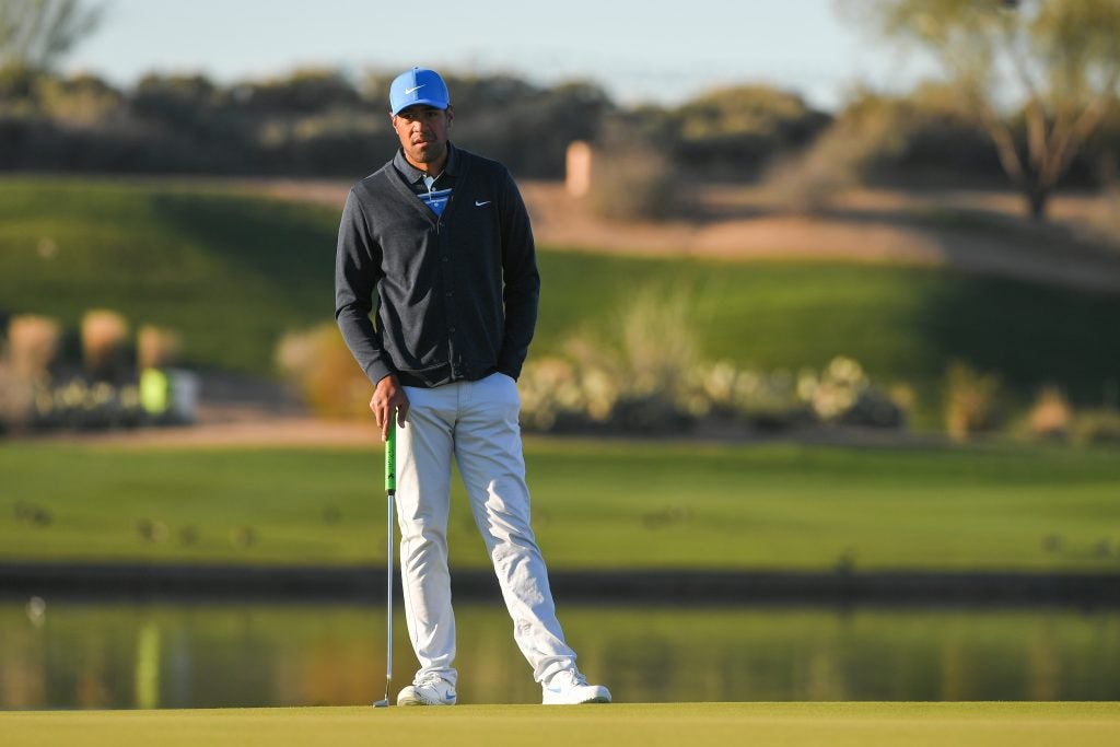 Tony Finau's outfit on Friday at the Waste Management Phoenix Open was understated yet stylish. 