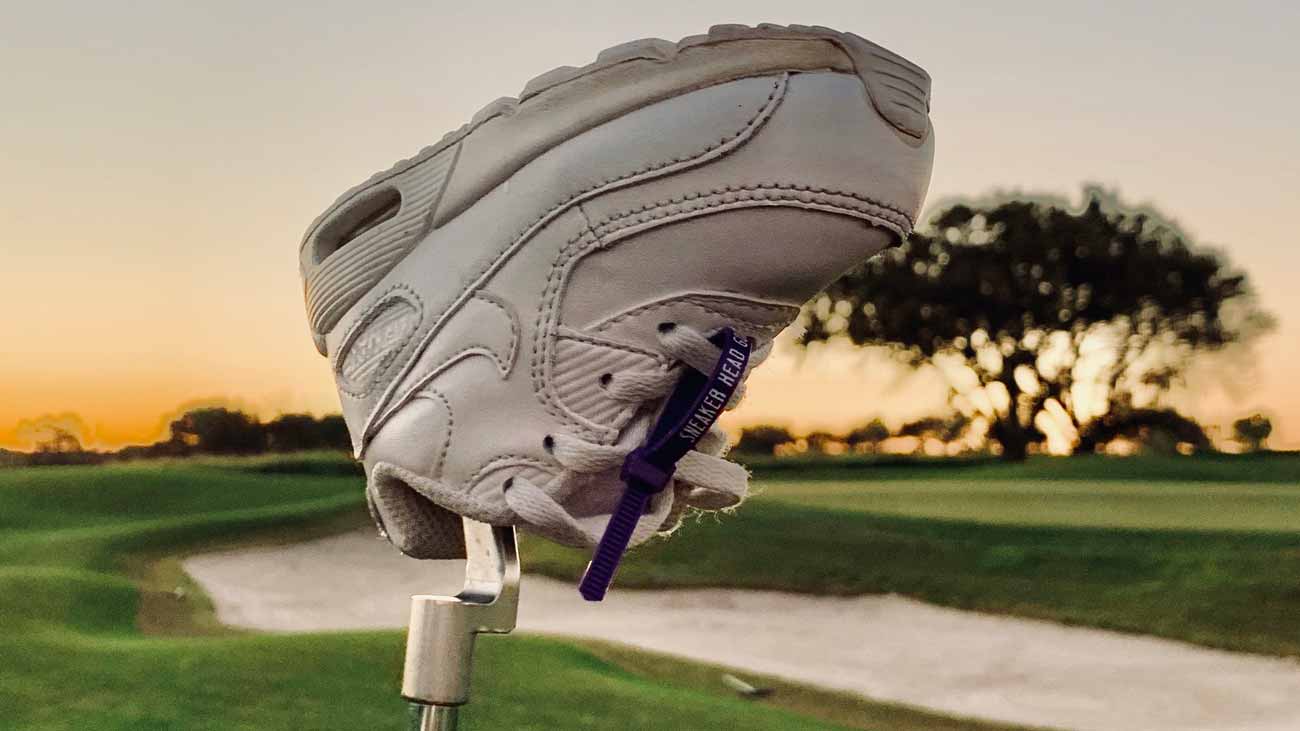 Sneaker Head putter covers are modeled 
