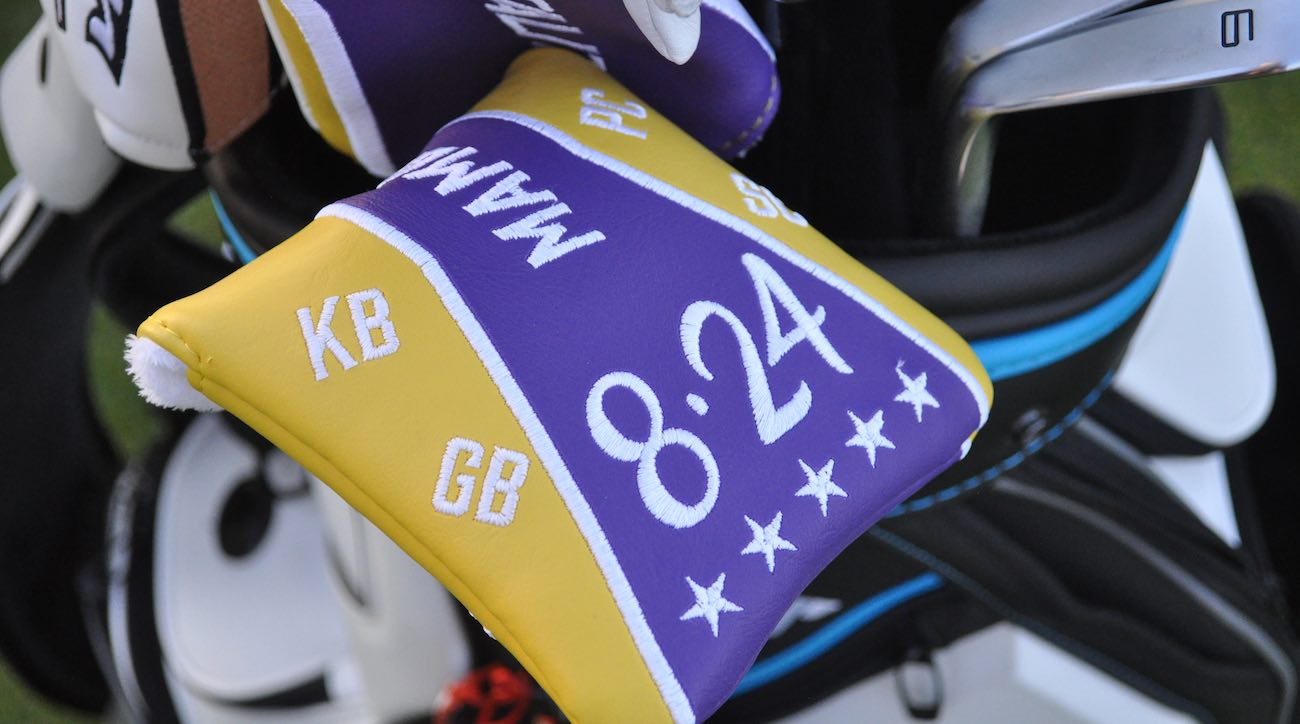 Jon Rahm's headcover has Bryant's jersey numbers and the initials of the people who perished in the helicopter crash. 