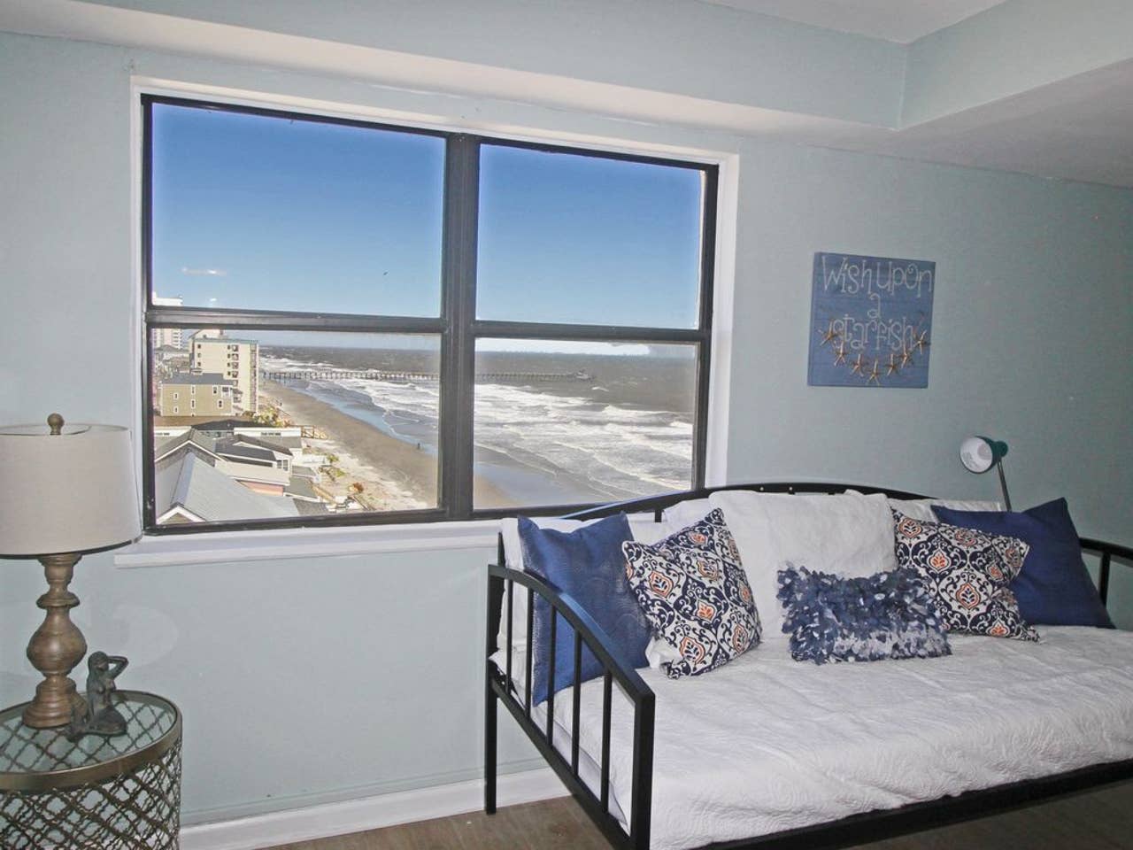 An oceanfront condo in Myrtle Beach, South Carolina.