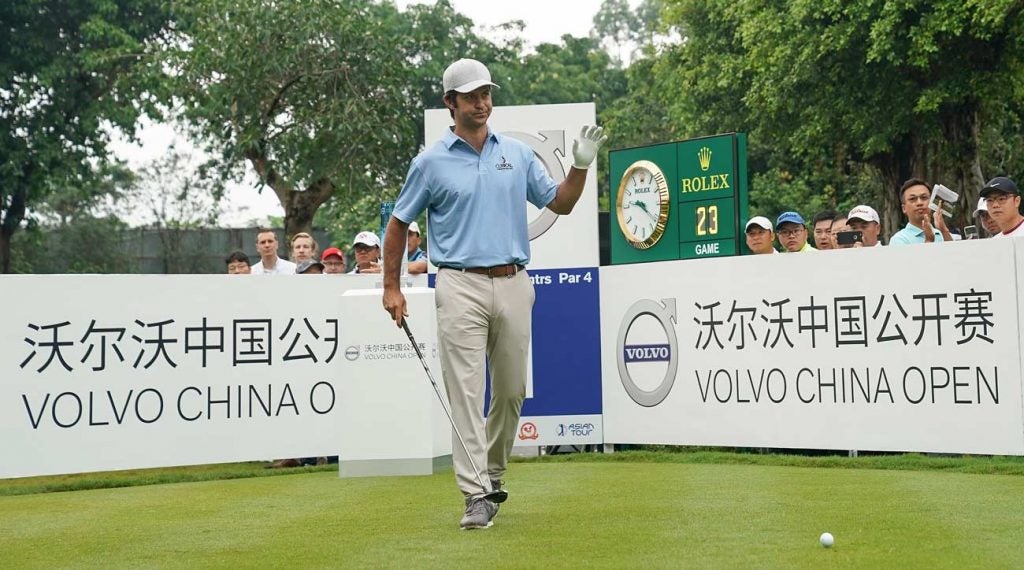 European Tour pro Jorge Campillo pictured during the final round of the 2019 Volvo China Open at Genzon Golf Club