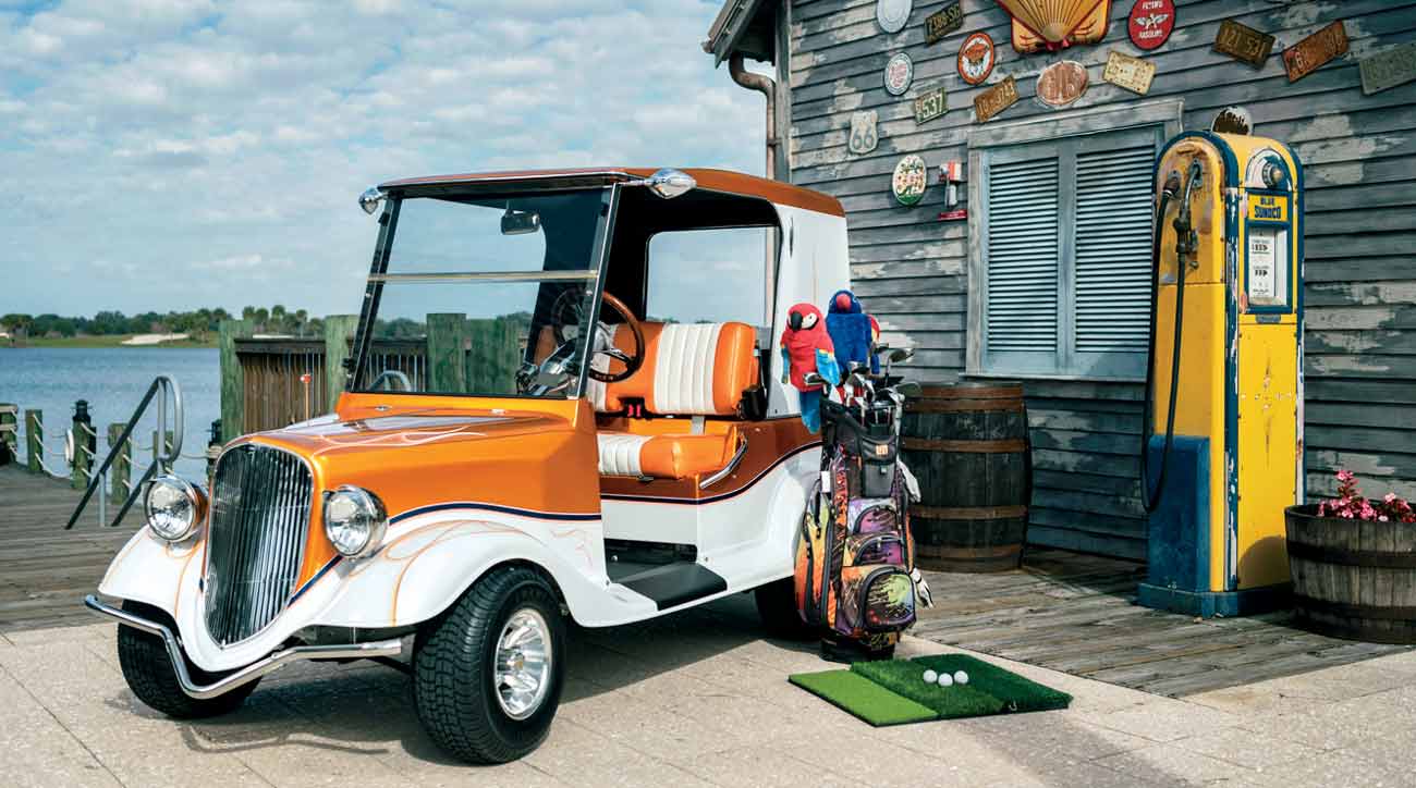 A retro Shell
station isn’t the only kitsch curiosity at the Villages in Florida.