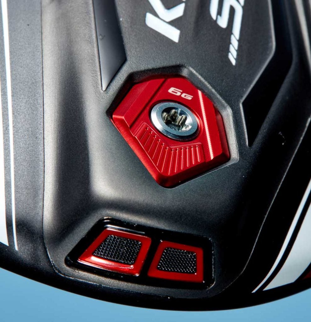 A closer look at the exhaust area on the Cobra King SpeedZone driver.