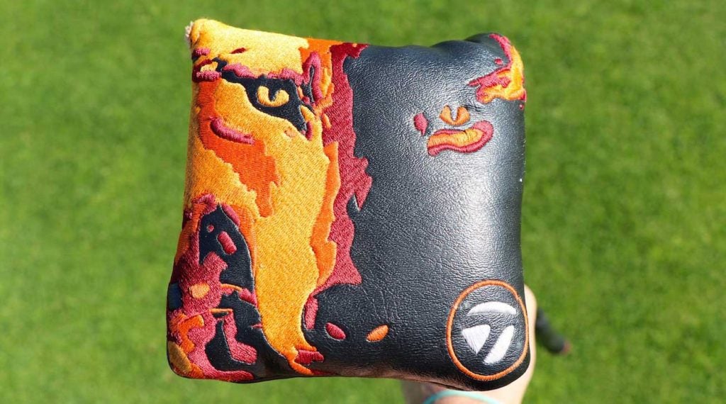 A look the headcover of Matthew Wolff's putter.