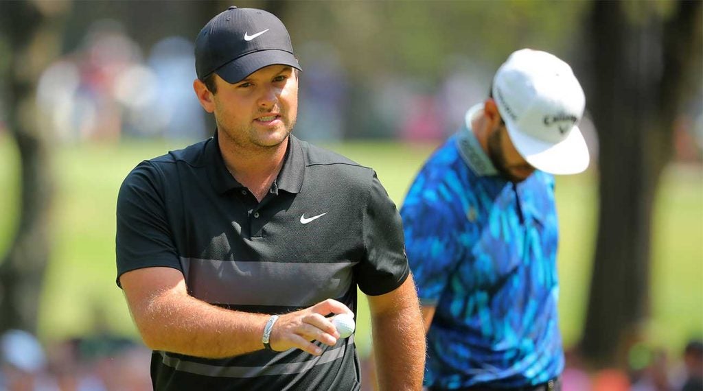 Patrick Reed made three straight birdies late to jump ahead of Bryson DeChambeau.