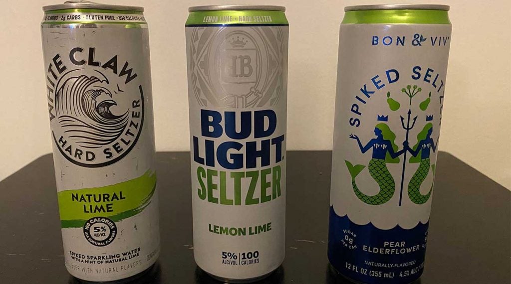 The official Spiked Seltzer taste-test lineup.