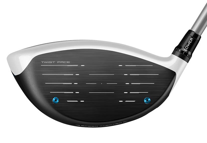 The face of the TaylorMade SIM Max D driver.