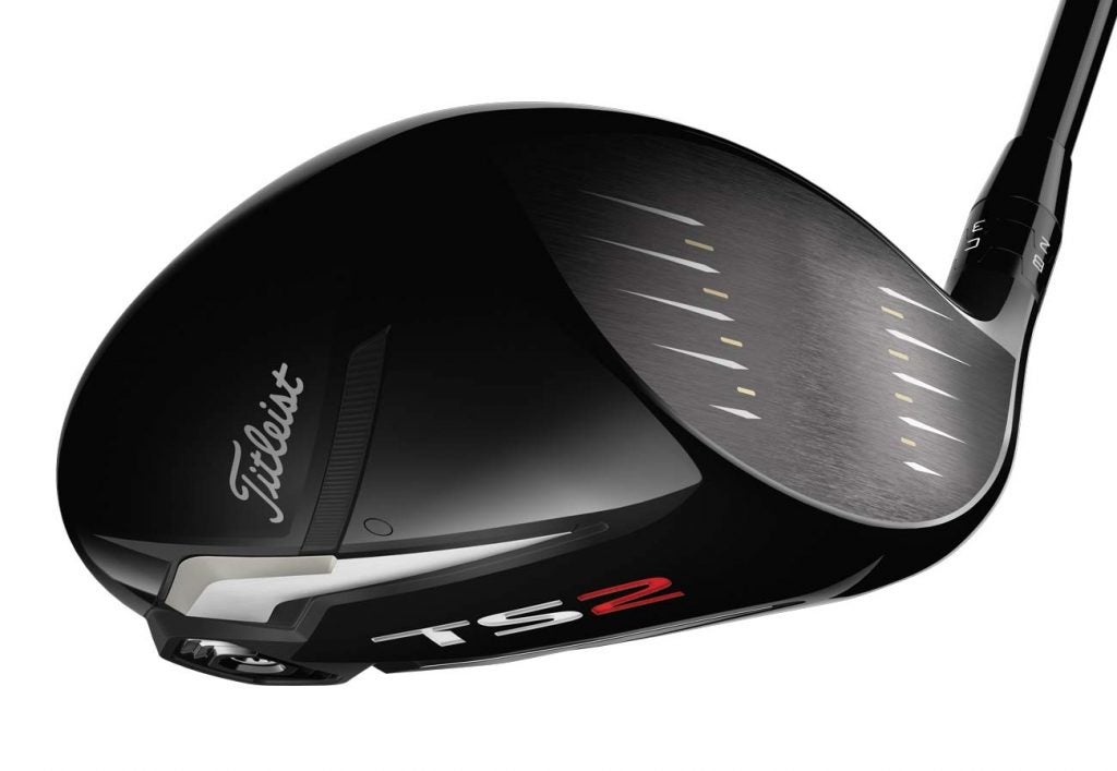 The face of the Titleist TS2 driver.