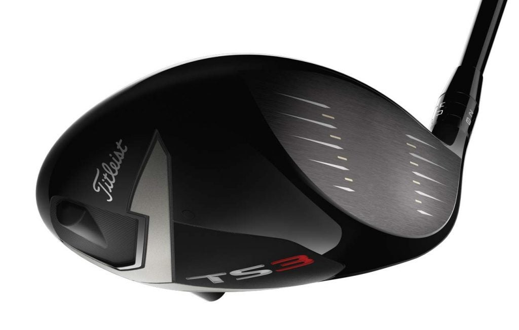 The face of the Titleist TS3 driver.