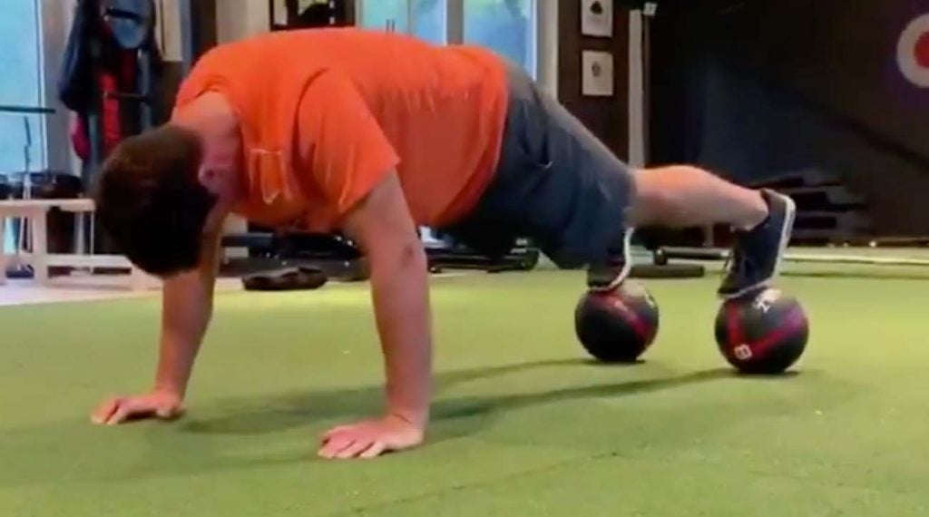 Viktor Hovland's workout routine has been a hit on social media since his win.