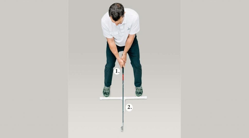 A good setup is crucial for a solid swing.