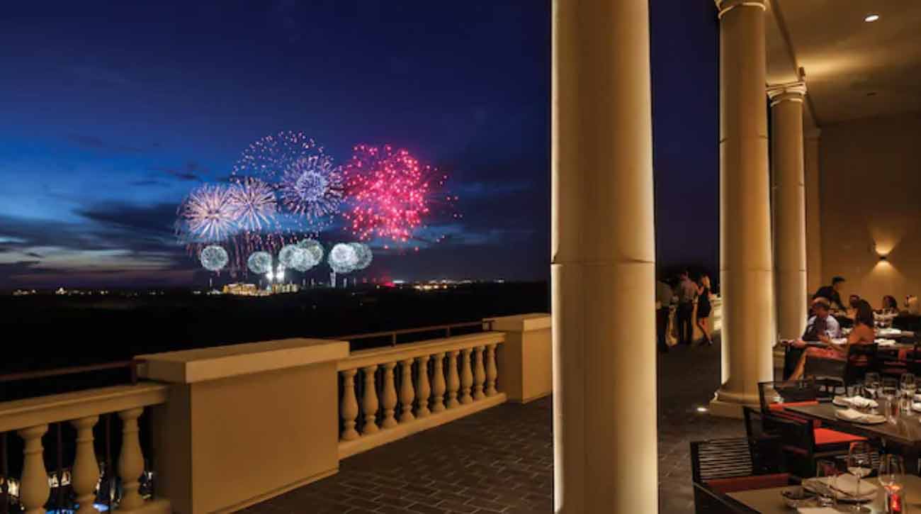 You can watch the fireworks from the Magic Kingdom at the Four Seasons Resort Orlando.