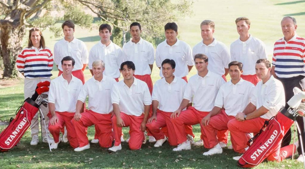 Tiger Woods joined the Stanford golf team just months after sitting down with Paul Higgins.