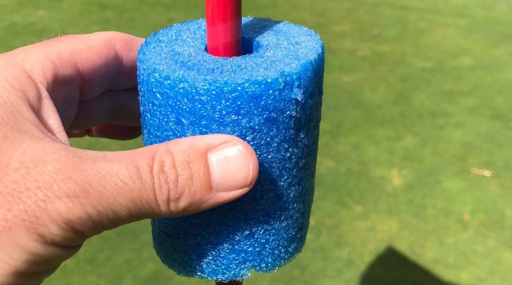 Who knew a pool noodle could help us play golf during a pandemic?