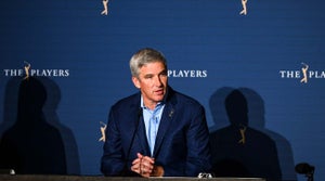 jay monahan speaks at press conference