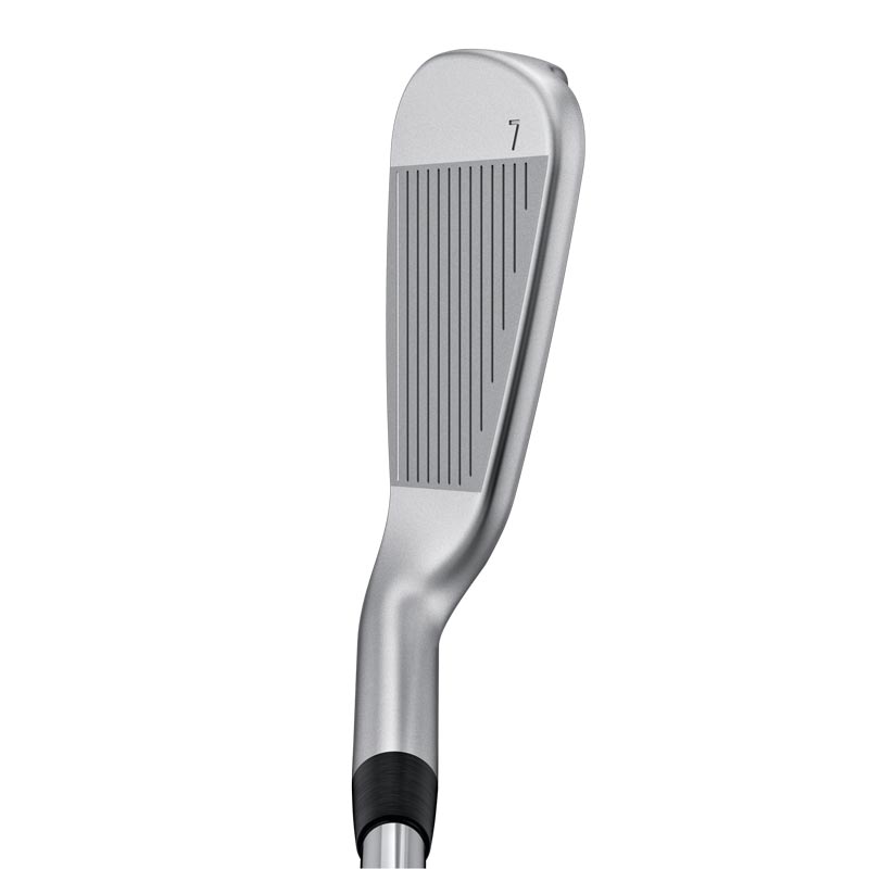 The Ping G410 iron at address.