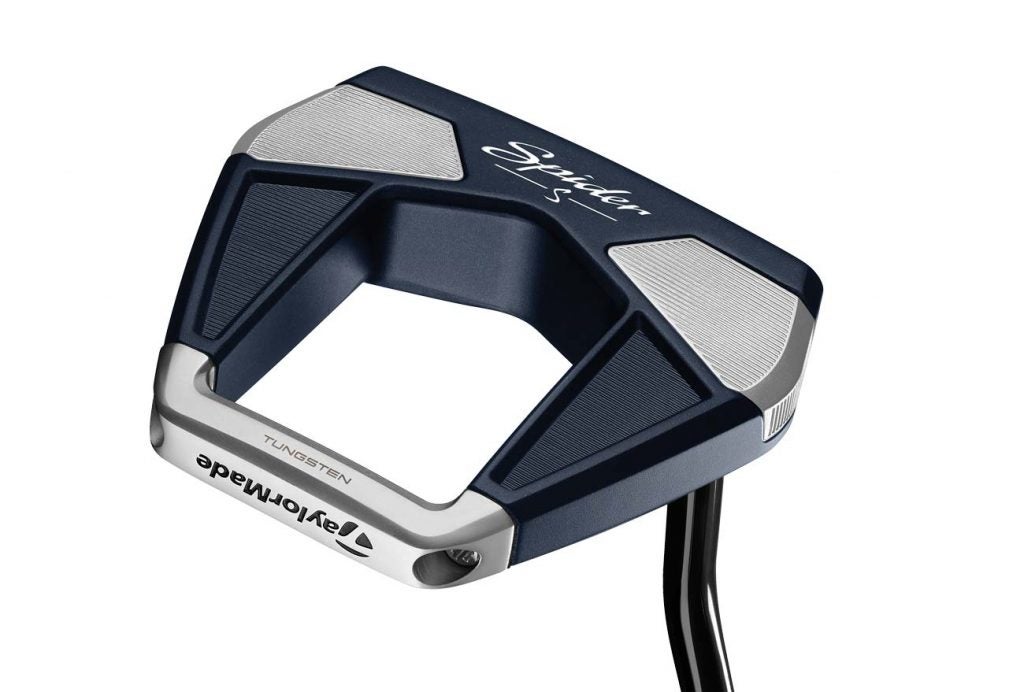 TaylorMade Spider S putter (navy color).
