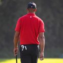 Tiger Woods walks off a green during the final round of the Genesis Invitational last month.