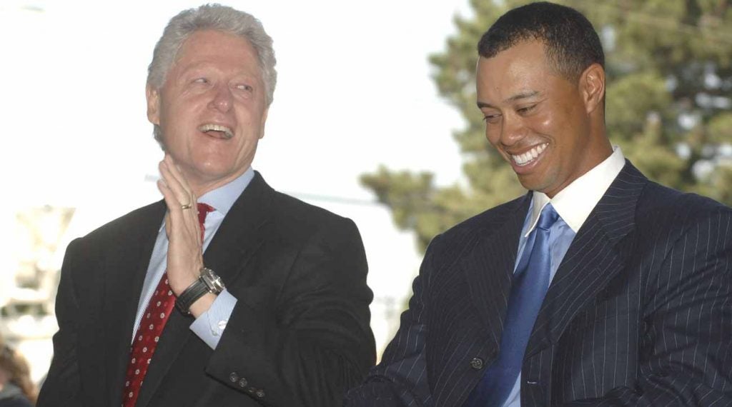 Woods and Clinton had certainly made peace by 2006, when Clinton appeared at the ribbon-cutting of Woods' new Learning Center.