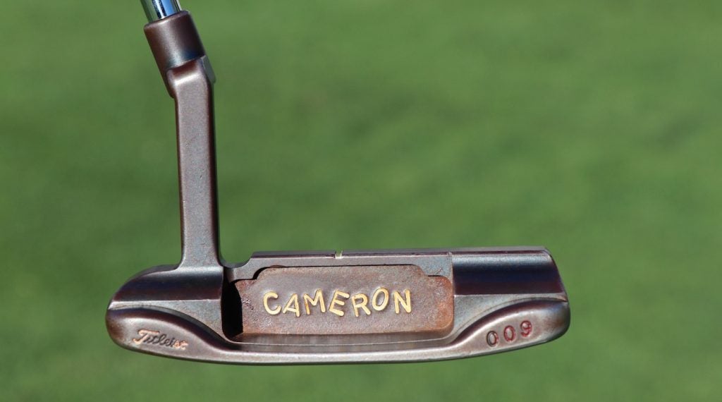 Jordan Spieth's Scotty Cameron Circle T 009 putter that he's used throughout his career.