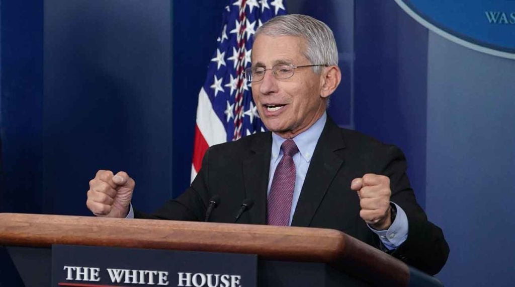 Dr. Anthony Fauci, the leading public health expert on President Donald Trump’s coronavirus task force, said safety is key to the return of sports.