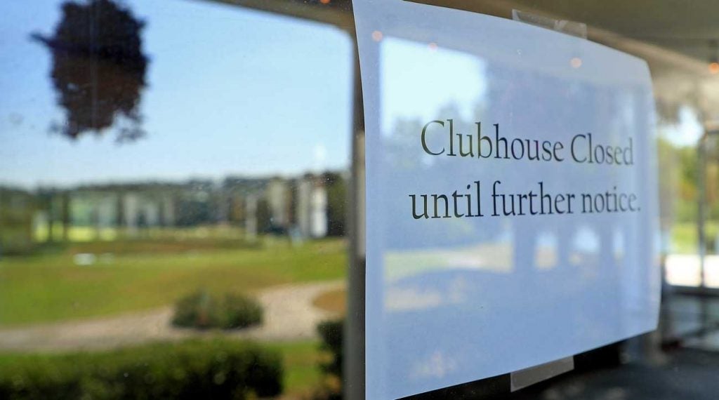 golf course closed