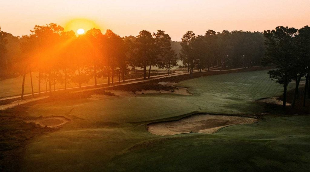 A look at the 16th green at Pinehurst No. 2.