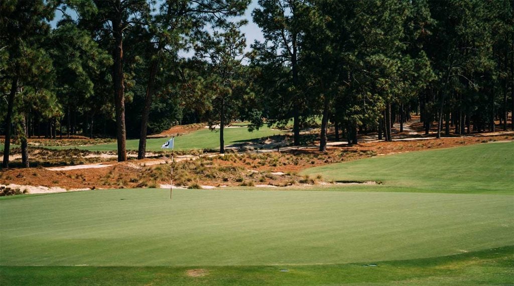 One of the greens at Pinehurst No. 2.