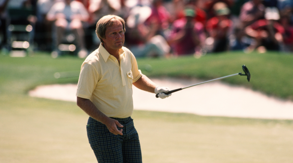 Jack Nicklaus and the MacGregor Response ZT 615 putter he used to win the 1986 Masters.