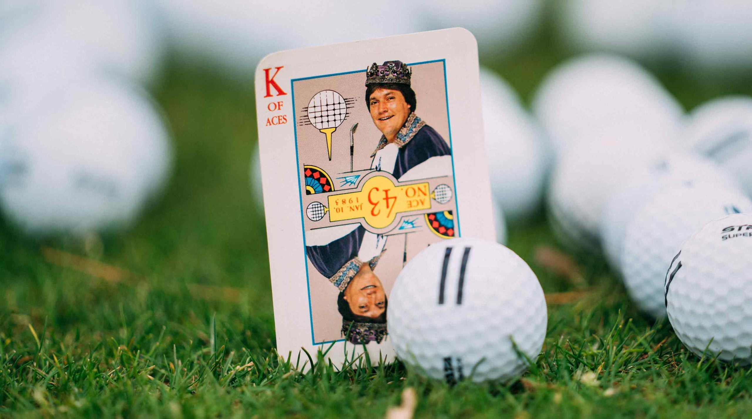 Everhart marketed the King of Aces by putting his face on a playing card.