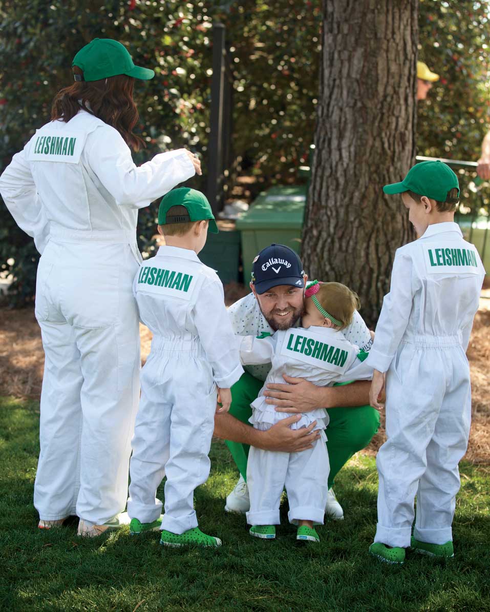 The Leishman family runs four-caddies deep on Masters Wednesday.