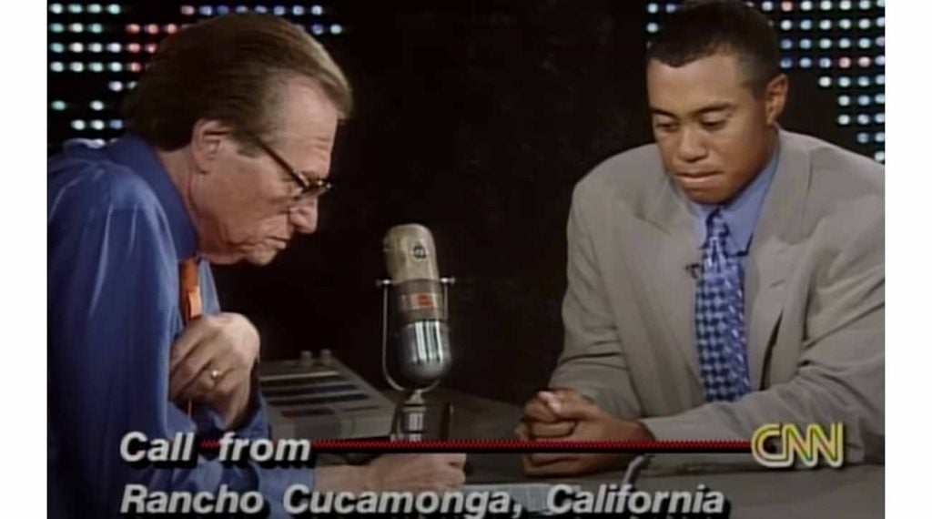 Tiger Woods joined Larry King Live 1998.