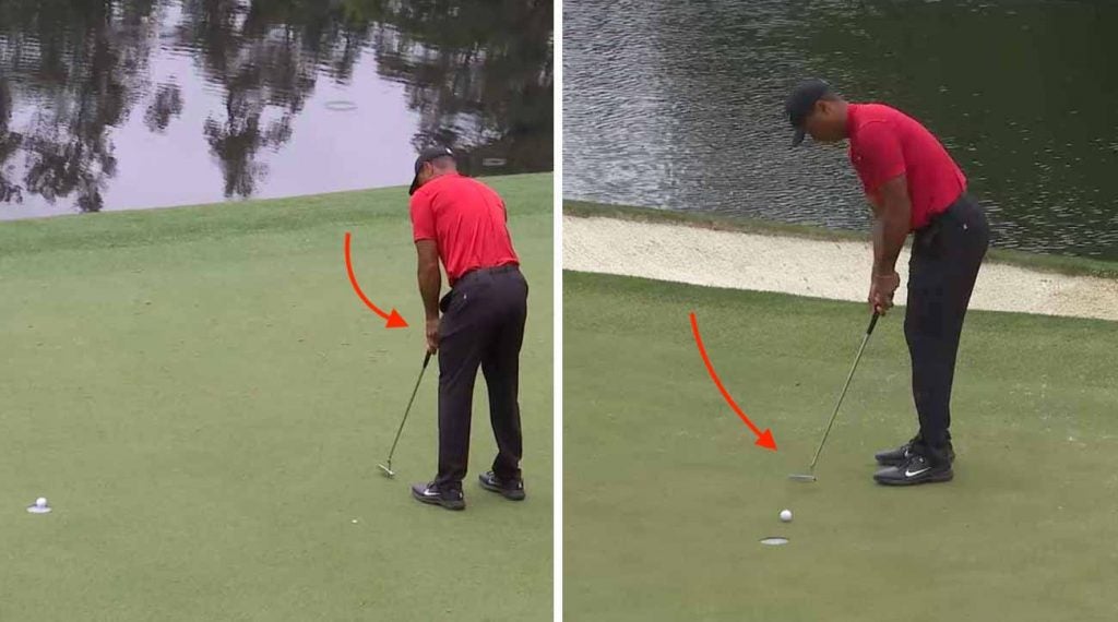 tiger woods right hand putting