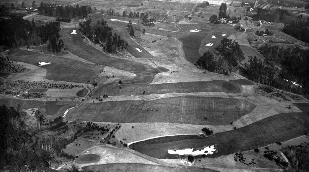 An aerial view of Augusta National in 1933.
