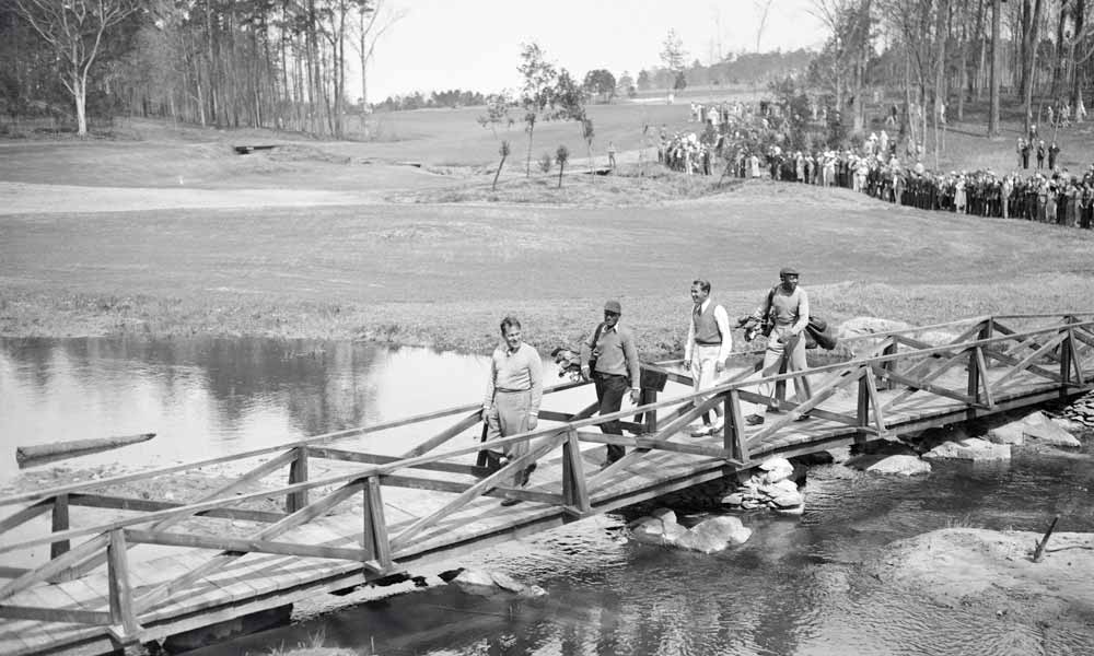 Bobby Jones (front) at the 1946 Masters, the first Masters following World War II.