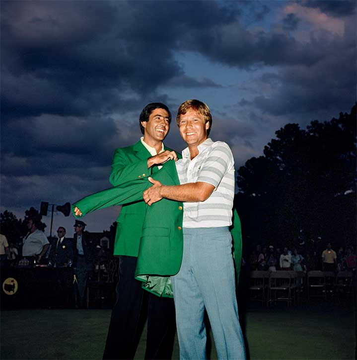 The scene after Ben Crenshaw's first Masters victory in 1984.