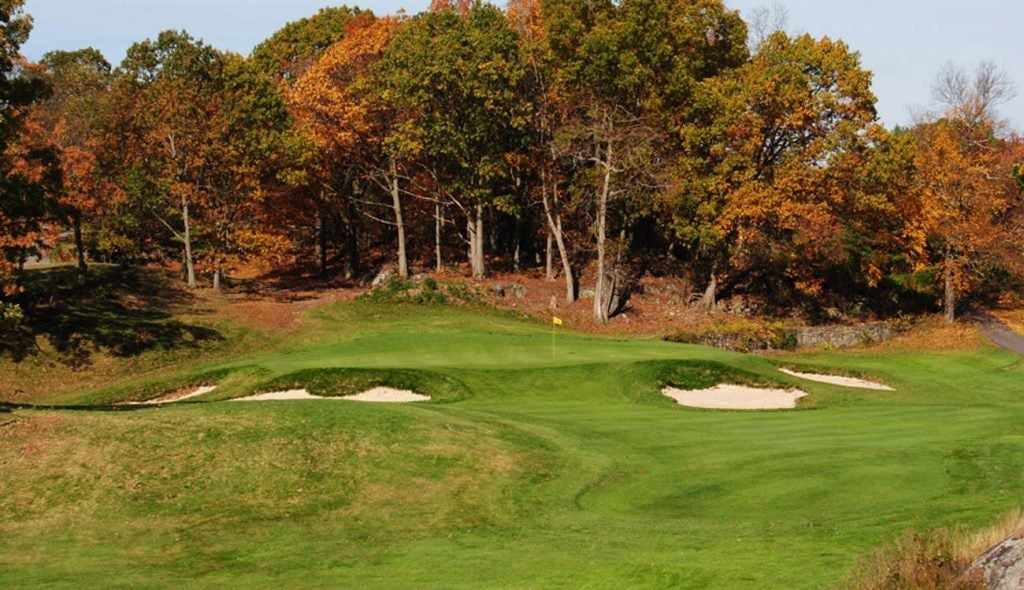 The par-3 17th at George Wright Golf Course, just outside Boston.