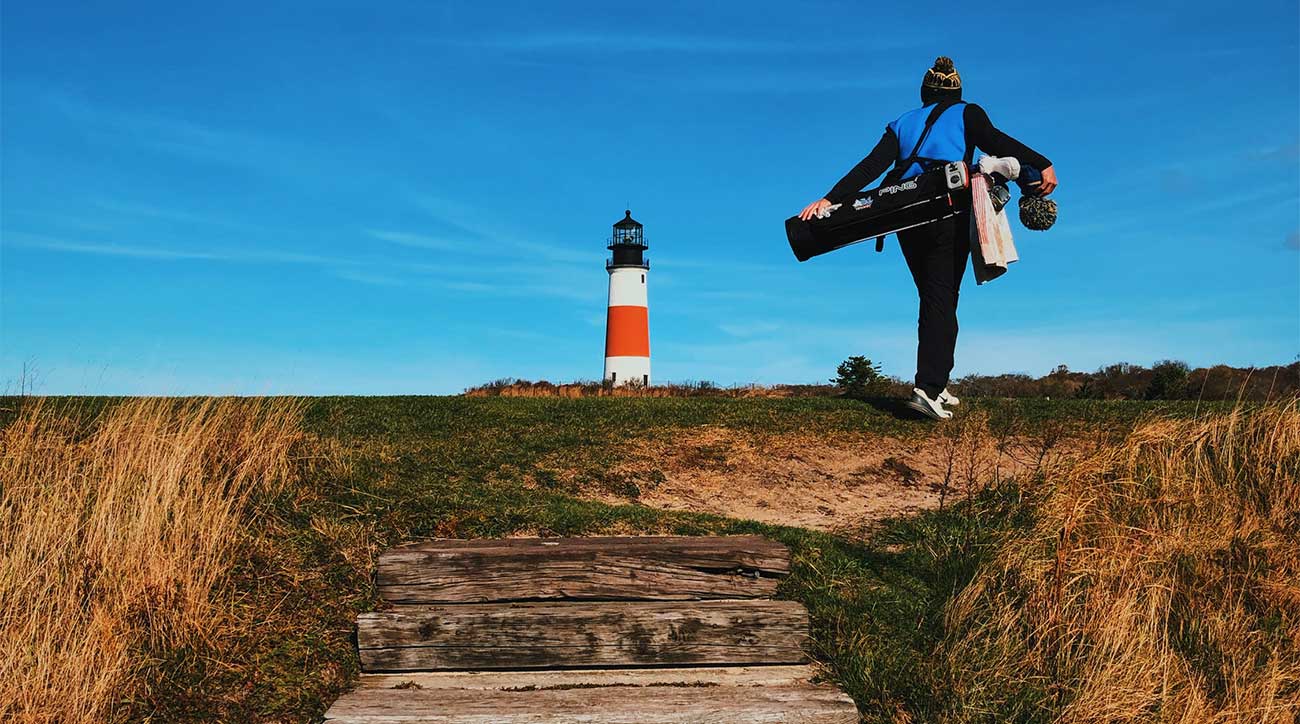 The famous lighthouse at Sankaty Golf Club.